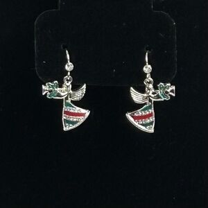 Avon Studio 1886 Happy Holiday Drop Angel Earrings New In Box